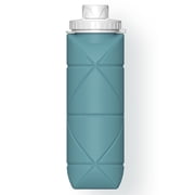 Collapsible Water Bottles Leakproof Valve Reusable BPA Free Silicone Foldable Water Bottle