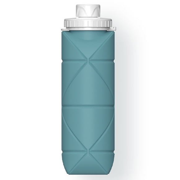 Collapsible Water Bottles Leakproof Valve Reusable BPA Free Silicone Foldable Water Bottle