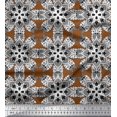 thumbnail image 1 of Soimoi Polyester Crepe Fabric Mandala Kaleidoscope Print Sewing Fabric Yard 52 Inch Wide, 1 of 3