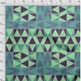 thumbnail image 4 of oneOone Cotton Flex Sea Green Fabric Geometric Craft Projects Decor Fabric Printed By The Yard 40 Inch Wide, 4 of 4