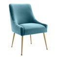 thumbnail image 1 of TOV Furniture Beatrix Chaise Latérale en Velours avec Or, 1 of 5