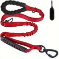 thumbnail image 1 of CNKOO Heavy Duty Bungee Dog Leash with 2 Padded Handles  6ft/4ft Rope  Reflective Threads for Medium & Large Dogs  4-in-1 Training Leash with Car Seat Belt, 1 of 7