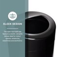 thumbnail image 2 of Safco Open Top Trash Can, Indoor Modern Home 30 Gallon Waste Bin Container, Black, 2 of 6