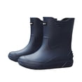 thumbnail image 1 of Dark Blue Mens Rain Boots With Solid Color Letter Design Waterproof Low Top Rubber Comfortable For Spring Summer Casual Outdoor Wear Size 43, 1 of 9
