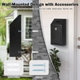 thumbnail image 4 of Money Cash Drop Box Wall Mount with Key Metal Donation and Suggestion Box with Slot and Lock for Home Farm or Office x x ., 4 of 7