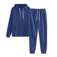 thumbnail image 1 of 2025 Femmes Couleur Unie à Capuche Robe de Fête pour Femmes Chandail et Pantalon Survêtement Ensembles de Pantalons pour Femmes Sport, 1 of 7