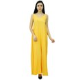 thumbnail image 1 of Bimba Robe Maxi Unie à Bretelles Spaghetti pour Femme pour l'Été, Tenue de Plage, Robe d'Été, 1 of 8
