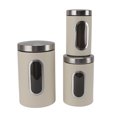thumbnail image 1 of 3 Piece Canisters Sets For The Kitchen, Kitchen Jars With See Window, Airtight Coffee Container Tea Organizer & Sugar Canister, Kitchen Canisters Kitchen Decor, 1 of 8