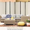 thumbnail image 2 of Costway 6-Panel Folding Room Divider 6FT Rolling Privacy Screen with Lockable Wheels White, 2 of 10