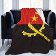 thumbnail image 1 of Couverture en Molleton Drapeau de l'Angola Jeté Peluche Duveteux Ultra Doux Réversible en Microfibre Flanelle Couvertures 60"x50 Pouces, 1 of 4