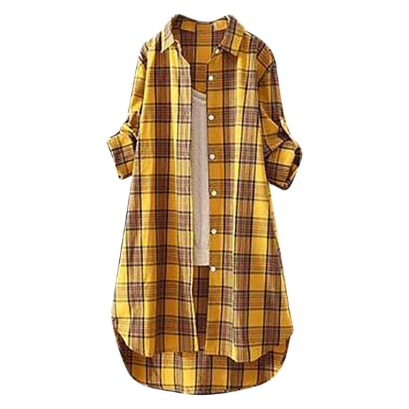 CEHVOM Womens Ladies Chiffon Long Sleeve OL Shirt Casual Loose Tops Blouse Clearance
