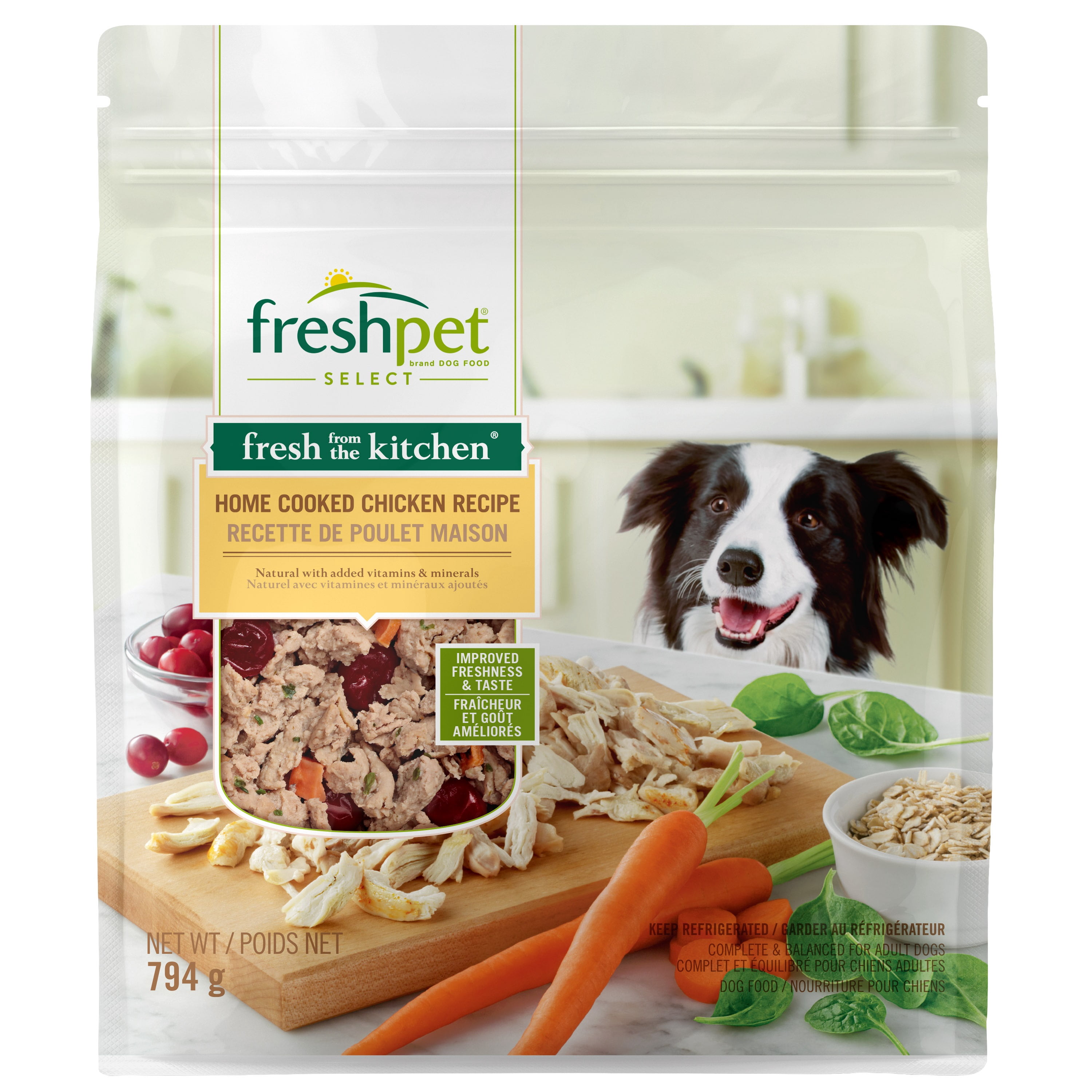Freshpet Fresh Dog Food, Fresh From The Kitchen, Home Cooked Chicken Recipe 500g