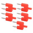 thumbnail image 1 of Double Fiche Banane, 1 Femelle à 2 Mâles Double Rangée Haute Précision Technologie Conductivité de la Fiche Banane à 2 Voies pour Instruments Électroniques Rouge, Noir, 1 of 8