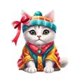 thumbnail image 2 of TopLLC 2PC Christmas Ideas Kittens Car Pendant Backpack Pendant license plate, 2 of 7