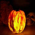 thumbnail image 2 of Gupgi Halloween Pumpkin Light, Resin Light Up Battery Operated 3D LED Lighted Pumpkin Lamp, 2 of 9