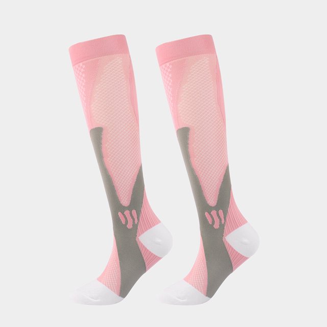 ziyahi Chaussettes de Football Confortables Respirantes Anti-Humidité Bas de Football Tube Moyen Extensible Sport Extérieur Escalade Randonnée Rose>TTG
