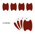 thumbnail image 4 of 4PCS Car Door Handle Sticker, Carbon Fiber Anti-Scratches Car Door Cup Protector, Non-Marking Auto Door Handle Protective Film, Universal for Most Car Handles,Red，90mm-100mm, 4 of 5