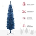 thumbnail image 4 of HOMCOM Pencil Artificial Christmas Tree, Pencil Xmas Tree, Deep Blue, 4 of 9