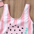 thumbnail image 4 of MesaSe Baby Girls Sleeveless One-piece Swimsuit Watermelon Stripe Print Ruffle Swimwear, 4 of 8