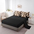 thumbnail image 3 of Erosebridal Brown Geometry Bedding Sets Queen Size, Abstract Ombre Comforter Sets with Sheets, Stripes Artwork Reversible Bed Sheets Set, Ultra Soft Room Decor, 7-Piece, 3 of 6