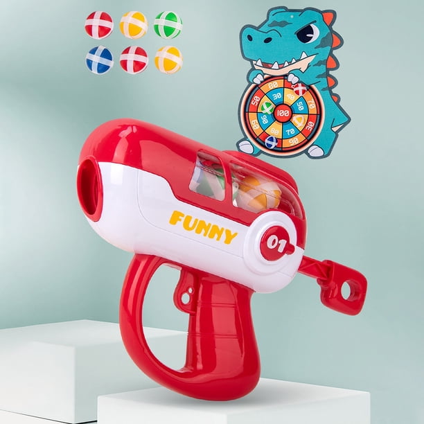 EGNMCR Pistolets à Balles Dinosaures Marque Éjection Balle Collante pour Enfants et Garçons 1, 2, 3, 4, 5, 6 Ans Jouets de Lancer Casse-Tête Cible dino Cadeaux d'Anniversaire pour Enfants