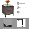 thumbnail image 4 of Patiojoy 3-Piece Patio Wicker Rattan Furniture Set Conversation Sofa Set  W/Coffee Table Grey, 4 of 10