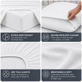 thumbnail image 3 of Comfy Bamboo World Series 4pc Microfiber Sheet Set, Queen Size Bedsheet, White, 3 of 6