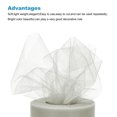thumbnail image 3 of Unique Bargains 6 inch 50 Yards Tulle Ribbon Rolls Pastel Netting Fabric for Gift Wrapping Christmas Wedding, Grey, 3 of 5
