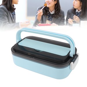 Micro-ondes coffre-fort, fermeture serrée boîte en acier inoxydable mode pour les étudiants pour le bureau Sky Blue