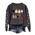 thumbnail image 1 of Femmes Blouse Chemise Décontractée à Manches Longues Chandails à Col Rond Vêtements à Manches Longues T Poulet Graphique Imprimé Chandail à Enfiler Boyfriend Surdimensionné Chandail Chandails Haut Blouse, 1 of 4