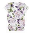 thumbnail image 4 of Économies du Printemps! CEHVOM T-Shirts Graphiques Floraux pour Femmes, T-Shirt à Manches Courtes Boho à Imprimé Paysage Floral pour Femmes, Col Rond Ample Décontracté d'Été Décontracté Ample Basique Confortable T-Shirts Boho Hauts 2023, 4 of 5