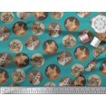 thumbnail image 3 of Soimoi Silk Fabric Cat Face Animal Decor Fabric Printed Yard 42 Inch Wide, 3 of 3