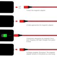 thumbnail image 2 of Magnetic USB C charging cable Magnetic data cable [2 pieces 1.2M] USB Type C cable 2.4A fast charging cable, 2 of 7