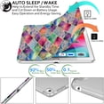 thumbnail image 4 of iPad 2015 PRO 12.9 Inch 1 Gen [ 1st Generation ] A1652 A1584 ML0H2LL/A ML0G2LL/A ML0N2LL/A Printed Slim Hard Shell Protective Stand Cover - Diamond Grid, 4 of 8