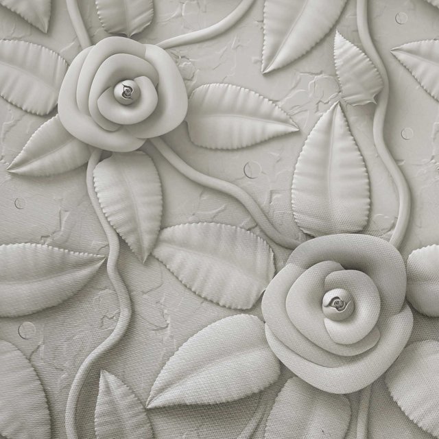 oneOone Polyester Spandex Light Gray Fabric Florals Fabric For Sewing Printed Craft Fabric By The Yard 56 Inch Wide
