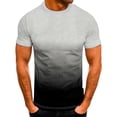 thumbnail image 4 of Jovati T-Shirt à Manches Courtes à Col Rond pour Hommes, Imprimé Dégradé 3D, Tissu en Polyester, Coupe Régulière, Tenue Décontractée, Lavable à la Machine, 4 of 5