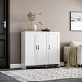 thumbnail image 2 of HOMCOM Modern Sideboard Buffet Cabinet with Adjustable Shelves White, 2 of 10