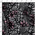 thumbnail image 3 of Soimoi Black Modal Satin Fabric Leopard Animal Skin Printed Fabric 1 Yard 42 Inch Wide, 3 of 6