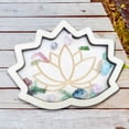 thumbnail image 3 of EGNMCR Room Decor Home Decor Wooden Crystal Lotus Mini Tray Crafts Crystal Stone Tray Decoration Wooden crystal lotus, 3 of 4