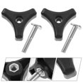 thumbnail image 2 of SHISUYAN 2 Sets Lawn Mower Handle Bolts And Nuts Triangle Handle Knob Nut Screw Bolt Lawnmower Handle Wing Nut For Most Lawn Mower Machine Accessories, 2 of 8