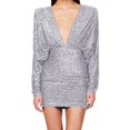thumbnail image 2 of Pisexur Robes pour Femmes Robe de Cocktail à Col en V Profond Robe de Soirée à Paillettes de Mode Robe de Boîte de Nuit de Fête Tunique Dos Ouvert Robes de Retour à la Maison Robe Élégante pour Invitée de Mariage Robe Midi, 2 of 6