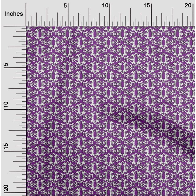 oneOone Cotton Poplin Fabric Floral Block Print Fabric By The Yard 42 Inch Wide