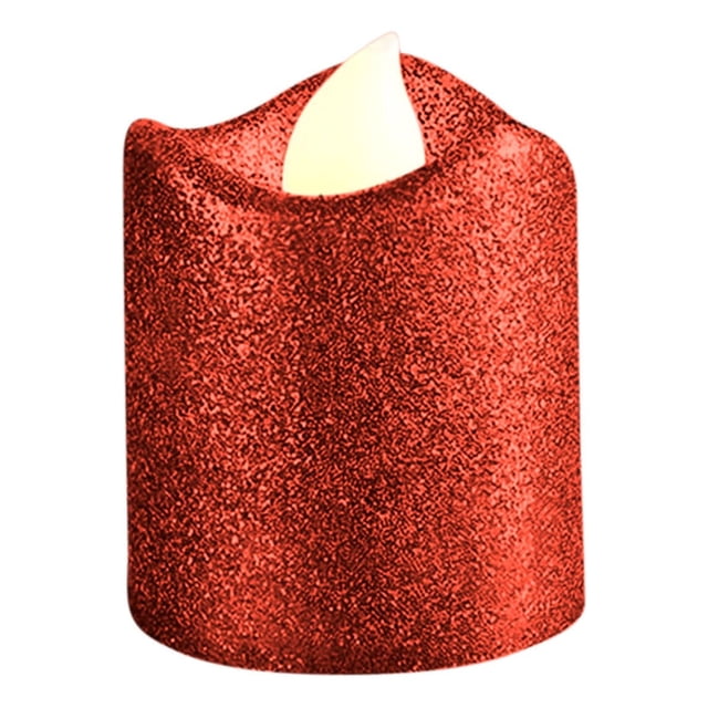 Candle Light Wedding Bar Decoration LED Powdered Small Candle Gold Wavy Mouth Candle