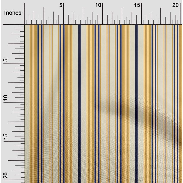 oneOone Cotton Cambric Fabric Multicolor Stripe Print Sewing Fabric BTY 56 Inch Wide