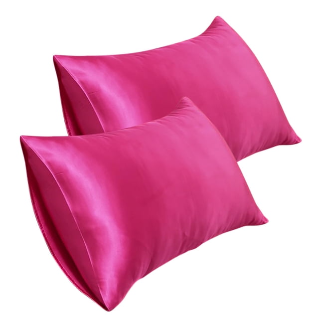 Mefallenssiah 20*30 Inch Satin Pillowcase, Imitation Silk Pillowcase (2Pc)