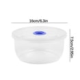 thumbnail image 3 of Boîte Bento Ronde, Contenant Alimentaire en Plastique Transparent, Compatible Réfrigérateur et Micro-Ondes, Conception Empilable, Couvercle Étanche avec Évent, 3 of 5