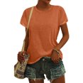 thumbnail image 3 of Hiiyo T-Shirt pour Femme à Manches Courtes, Col Rond, T-Shirt d'Été Décontracté, Tailles TG, 3 of 6