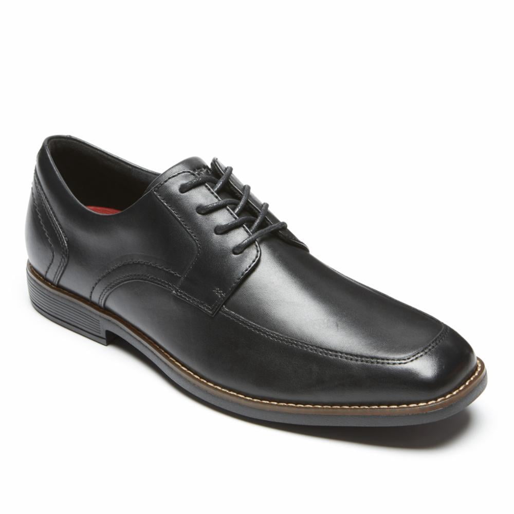 Rockport Men SLAYTER APRON TOE BLACK SHOE