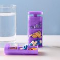 thumbnail image 1 of Meitianfacai 3 Compartment Portable Pill Organizer Clear Slide Out Design With Separate Sections Daily Medication Box Transparent Partition Storage For Morning Noon Night Doses (Purple), 1 of 6