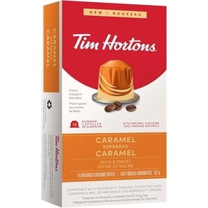Tim Hortons Caramel Nespresso Capsules compatibles 10 Capsules